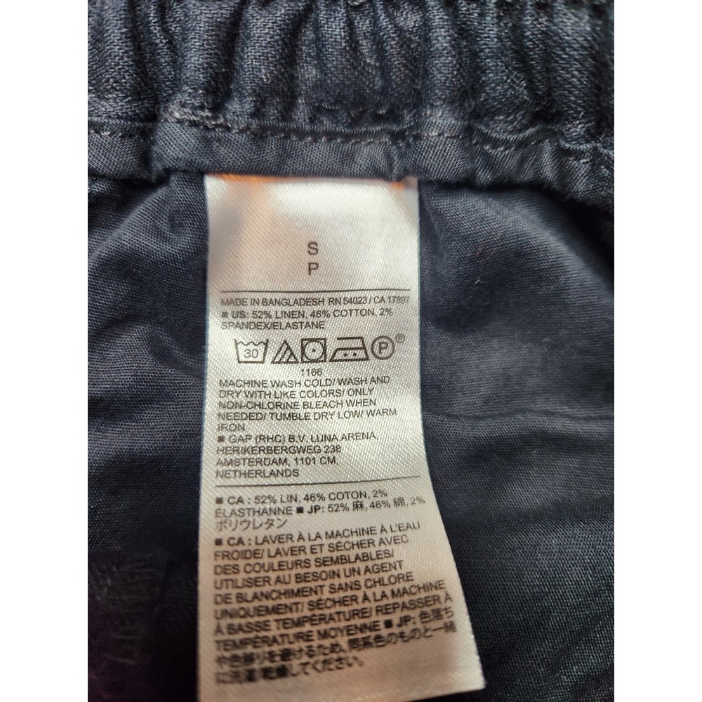Banana Republic Womens Black Linen Blend Wide Leg Cropped Pants Size S High Rise - Picture 4 of 14